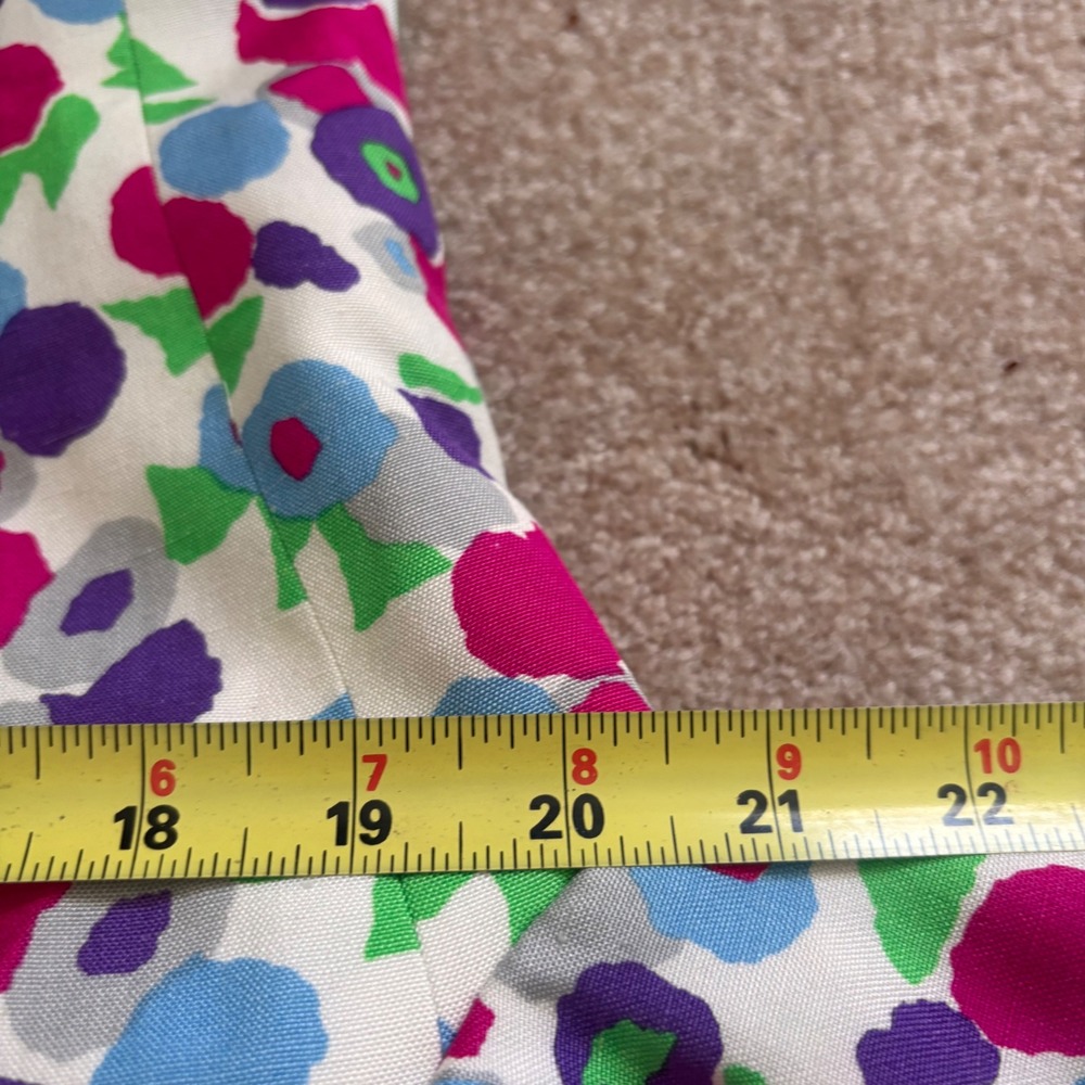Nina Ricci Boutique Vintage Floral Double Breasted Blazer Multicolor Size 9 - Picture 9 of 9